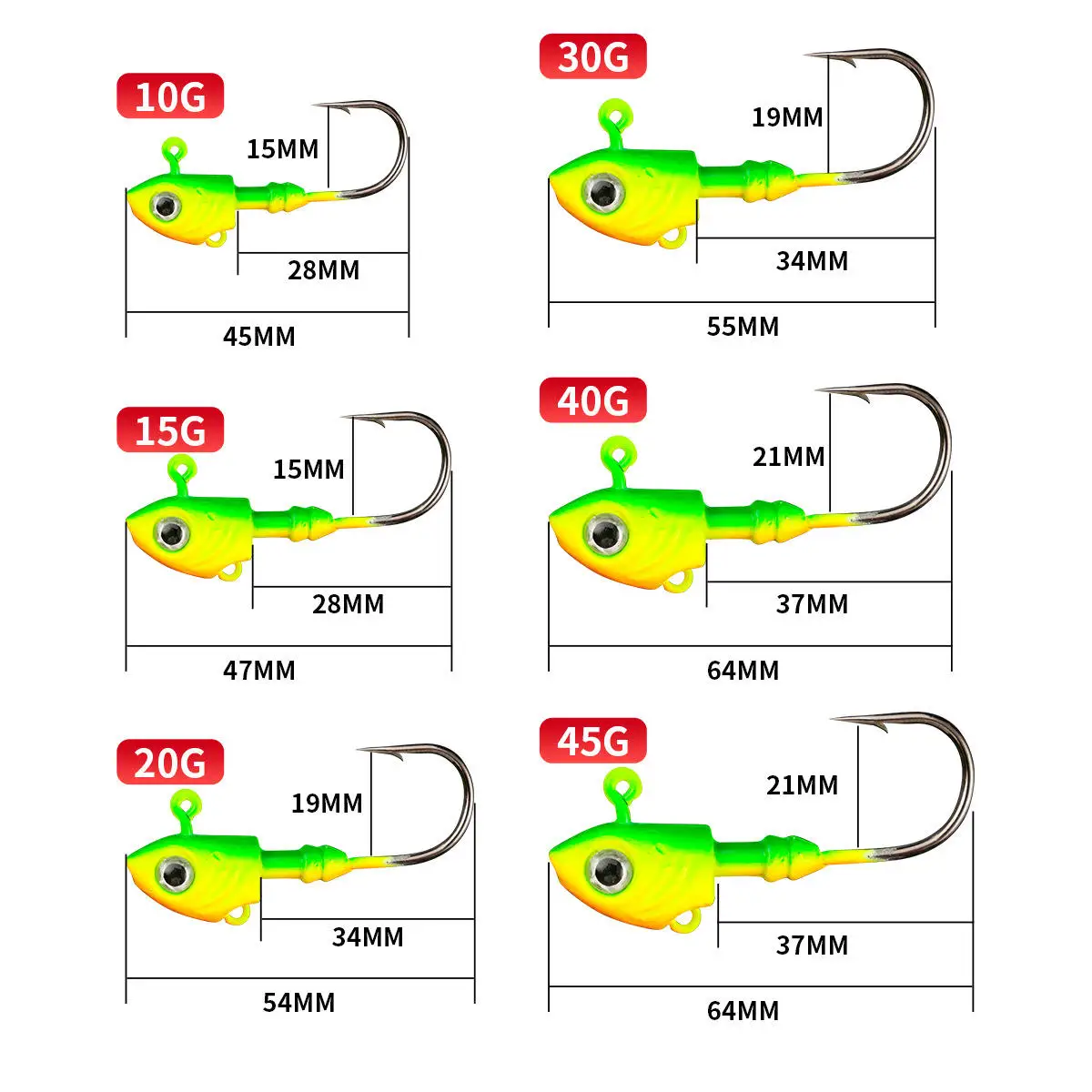 CHEERY Saltwater Fishing Metal Jig Head 10g 15g 20g 25g 30g 35g ABS Pencil Lure - view 8