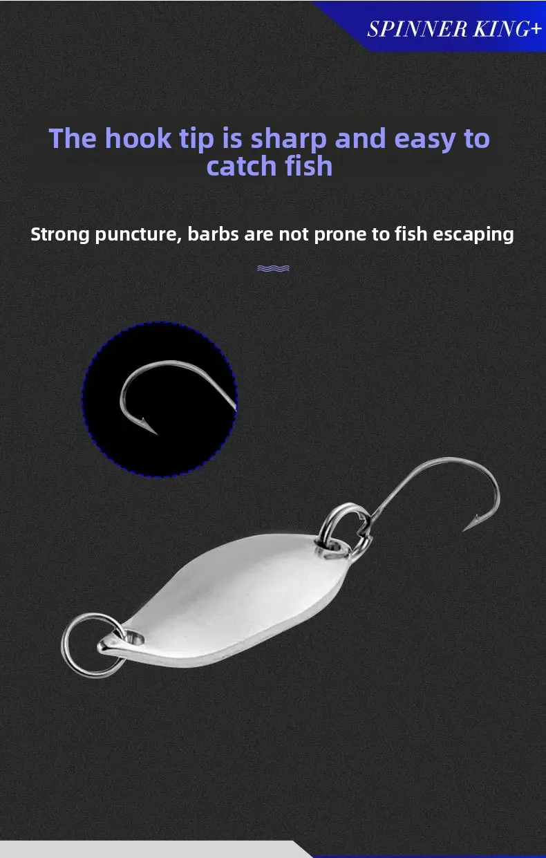 Metal Single Hook Lure 2.5/3.5/5g Fishing Bait Iron Spoon-Shaped ABS Pencil Lure - view 7