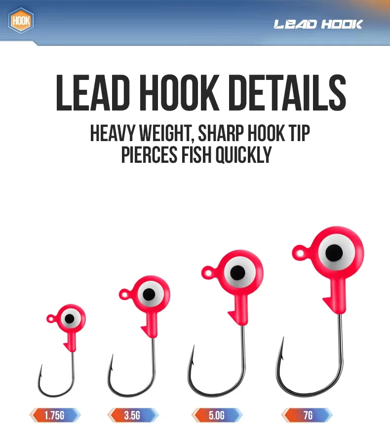 Cheery Palmer 10pcs/bag High Carbon Fishing Hooks 1.75g 3.5g 5g Metal Jig ABS Pencil Lure - view 10