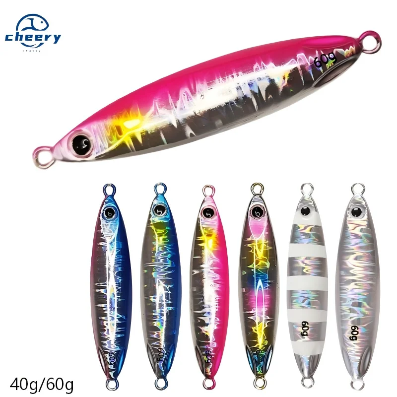 Effective 40g 60g Metal Shore Casting Jig Lure Bait for Sea Bass