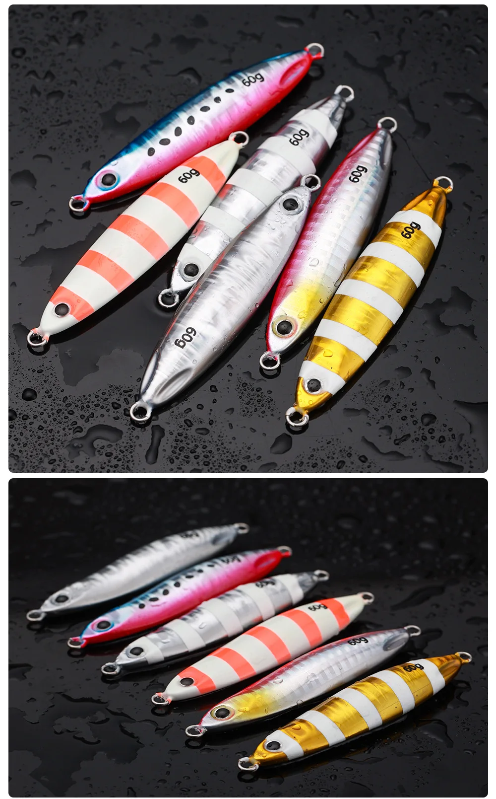 Effective 40g 60g Metal Shore Casting Jig Lure Bait for Sea Bass ABS Pencil Lure - view 9