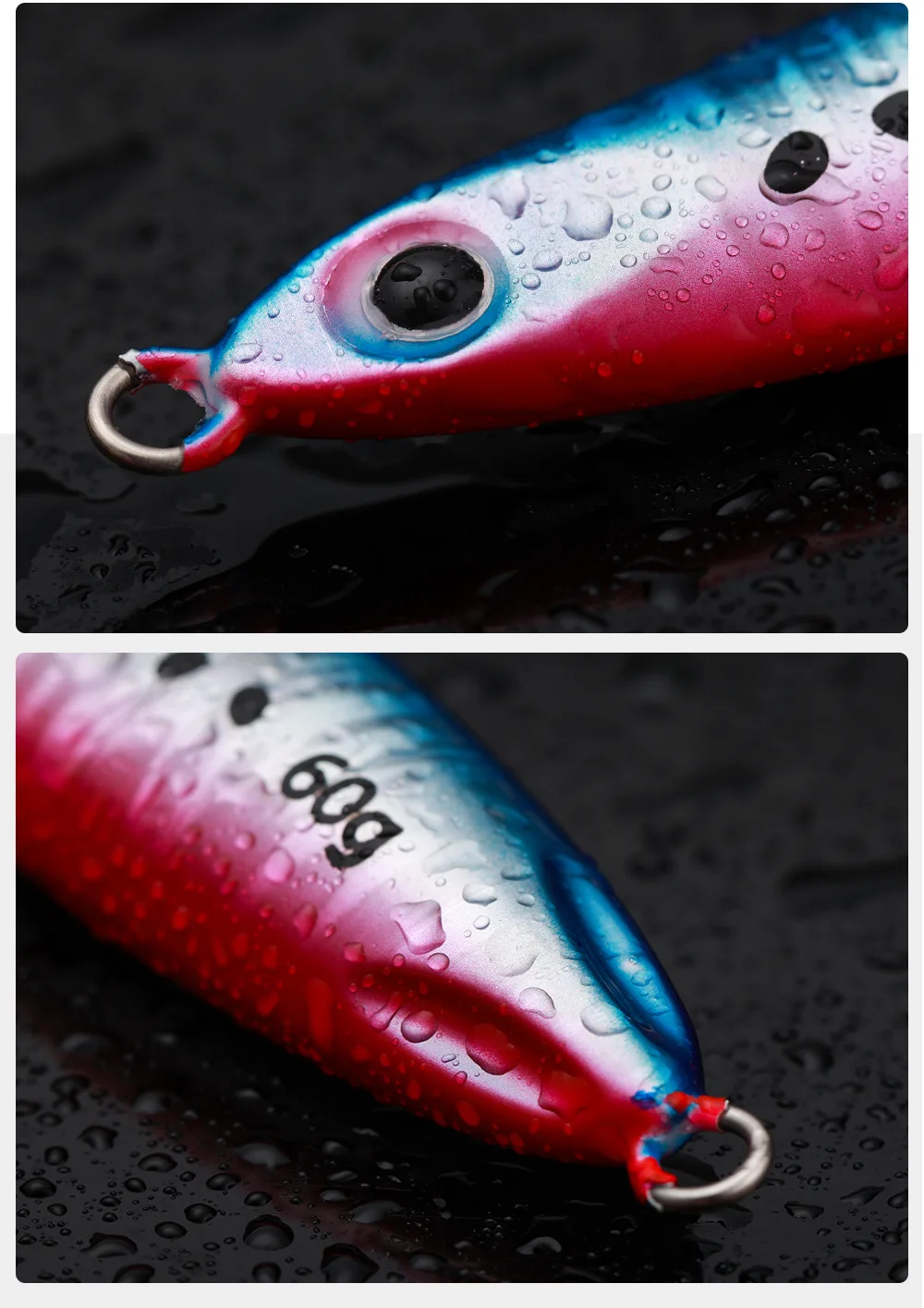 Effective 40g 60g Metal Shore Casting Jig Lure Bait for Sea Bass ABS Pencil Lure - view 1