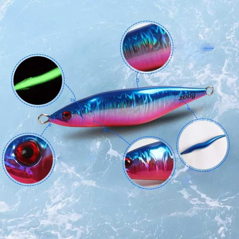 Slow Jigging Metal Lure UV Luminous 3D Painting Sea Fishing Hard ABS Pencil Lure - view 12