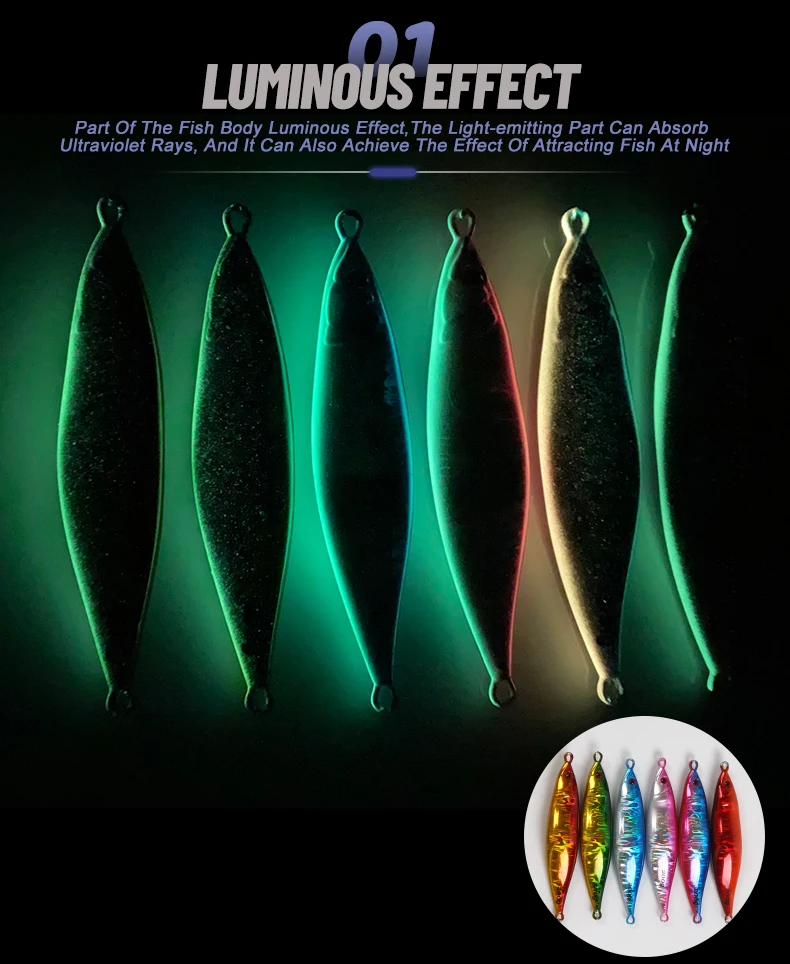 Slow Jigging Metal Lure UV Luminous 3D Painting Sea Fishing Hard ABS Pencil Lure - view 4