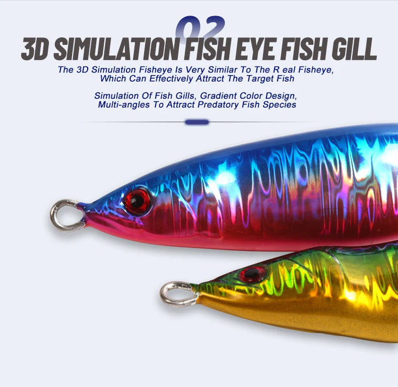 Slow Jigging Metal Lure UV Luminous 3D Painting Sea Fishing Hard ABS Pencil Lure - view 5