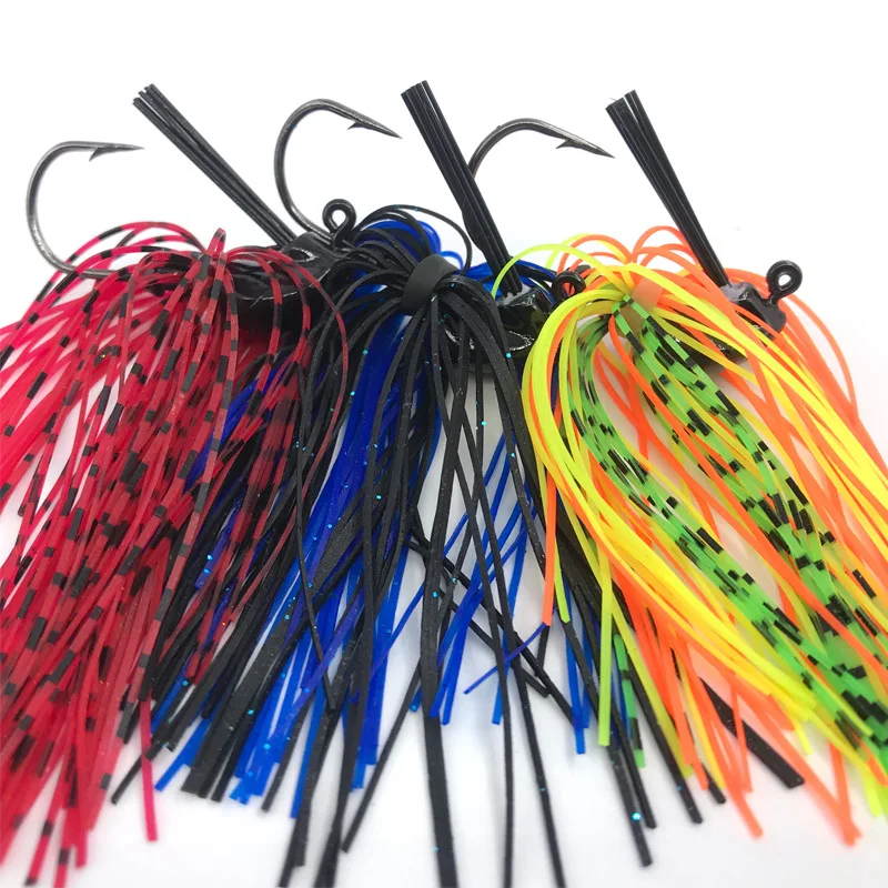 New 7g 10g 14g Jig Head Skirt Beard Fishing Lures Hook Spinner ABS Pencil Lure - view 14