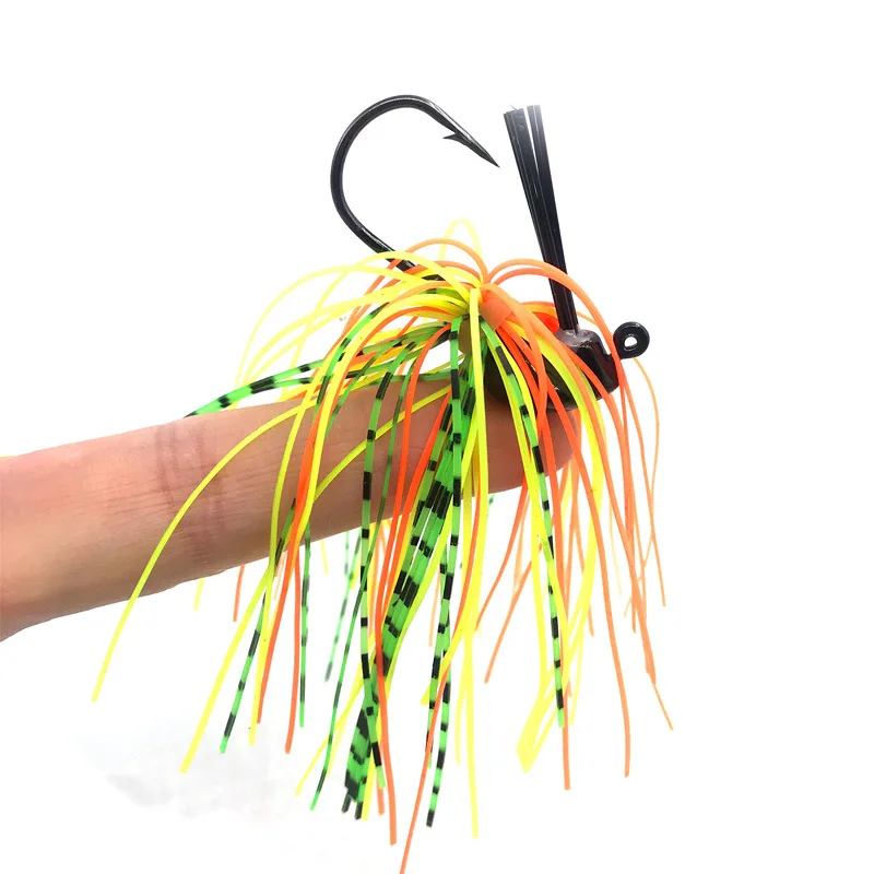 New 7g 10g 14g Jig Head Skirt Beard Fishing Lures Hook Spinner ABS Pencil Lure - view 4