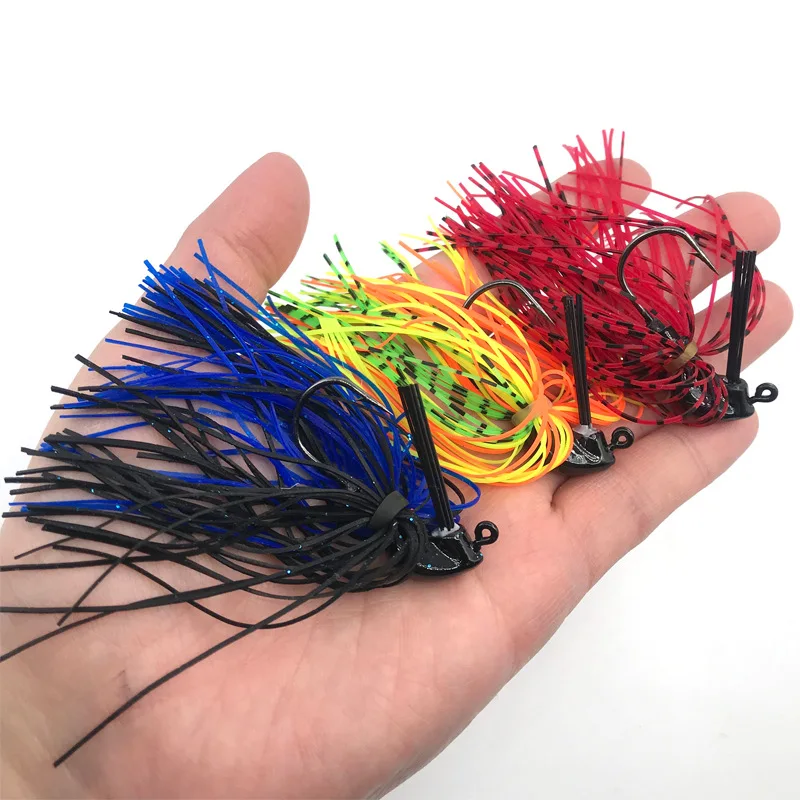 New 7g 10g 14g Jig Head Skirt Beard Fishing Lures Hook Spinner ABS Pencil Lure - view 6