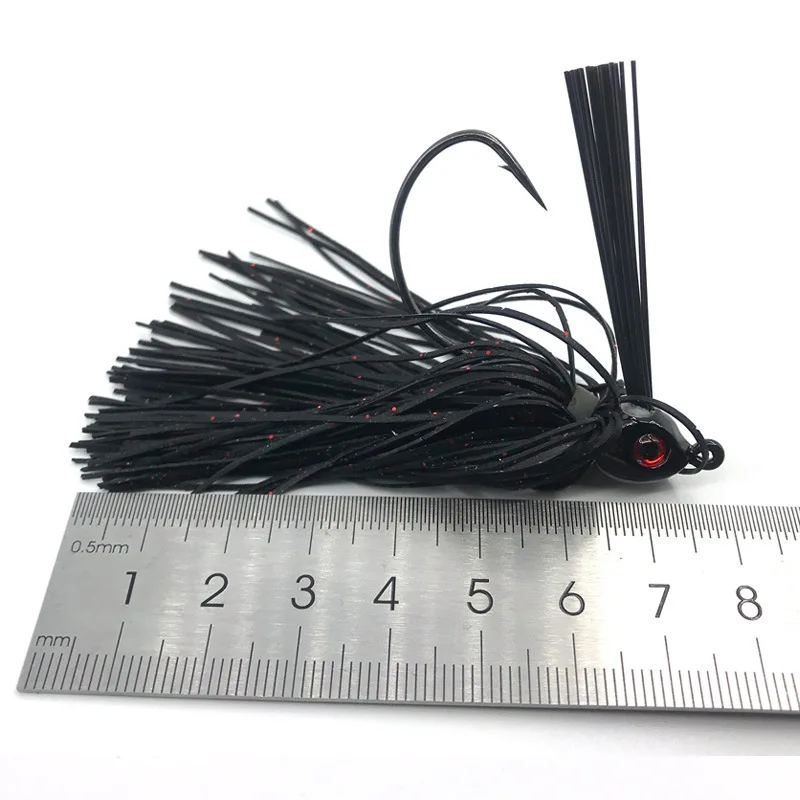 New 7g 10g 14g Jig Head Skirt Beard Fishing Lures Hook Spinner ABS Pencil Lure - view 7
