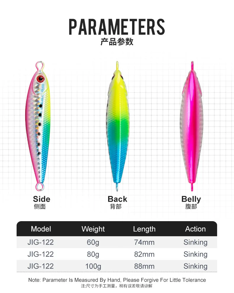 Cheery New Fishing Lures Metal Jigs 60g 80g 100g Slow Pitch ABS Pencil Lure - view 11