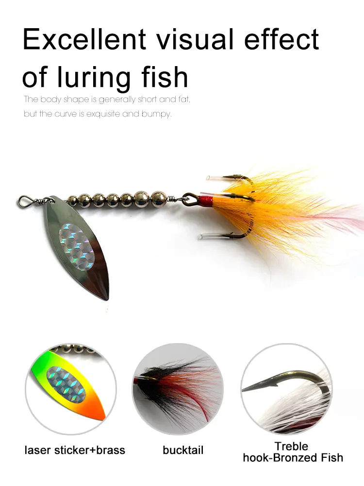 CHEEERY 21g Metal Blades Freshwater Fishing Lure Top In-line ABS Pencil Lure - view 6