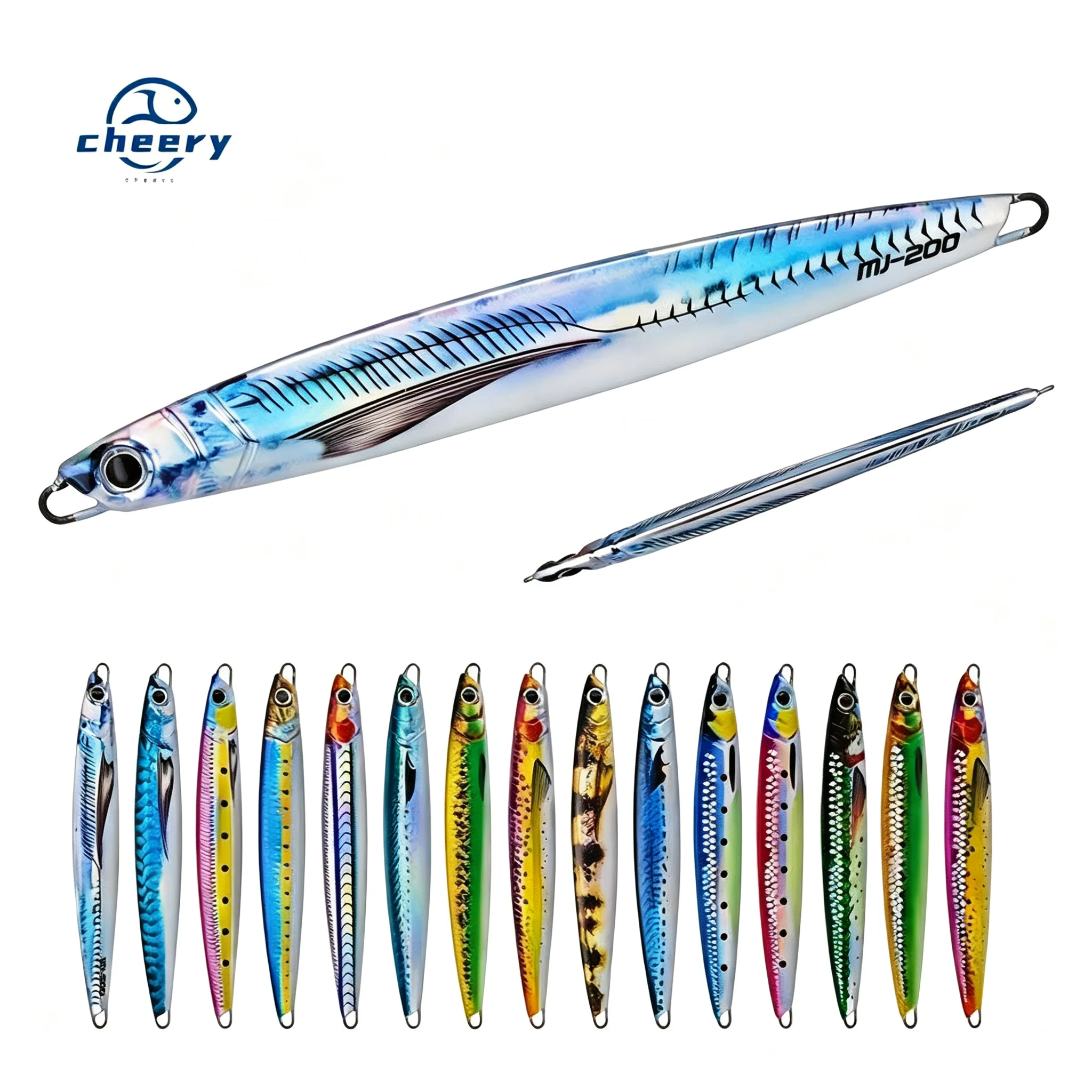 CHEERY 40g-100g Speed Jig Fishing Lure 3D Printed Realistic Metal