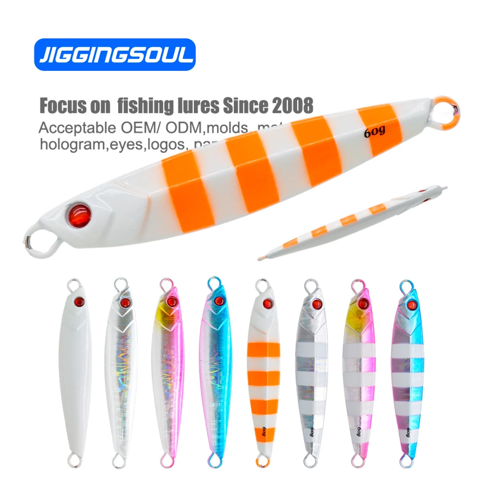 Saltwater Casting Jigs Lures 30g 40g 60g 80g Glow Jigging Pesca ABS Pencil Lure - view 12