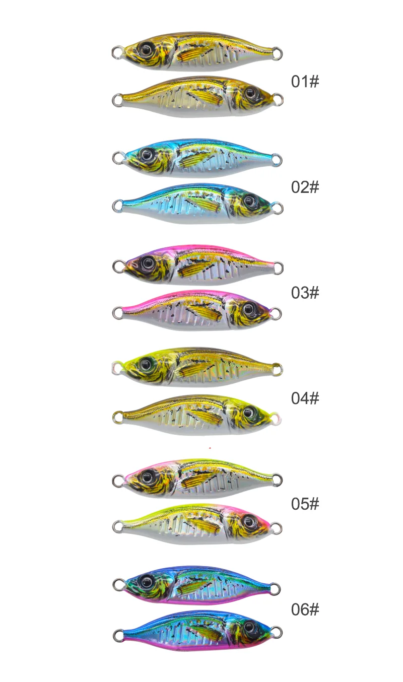10g15g20g30g40g60g80g100g 3D Printed Fishing Jigs Little Slow Jig ABS Pencil Lure - view 15