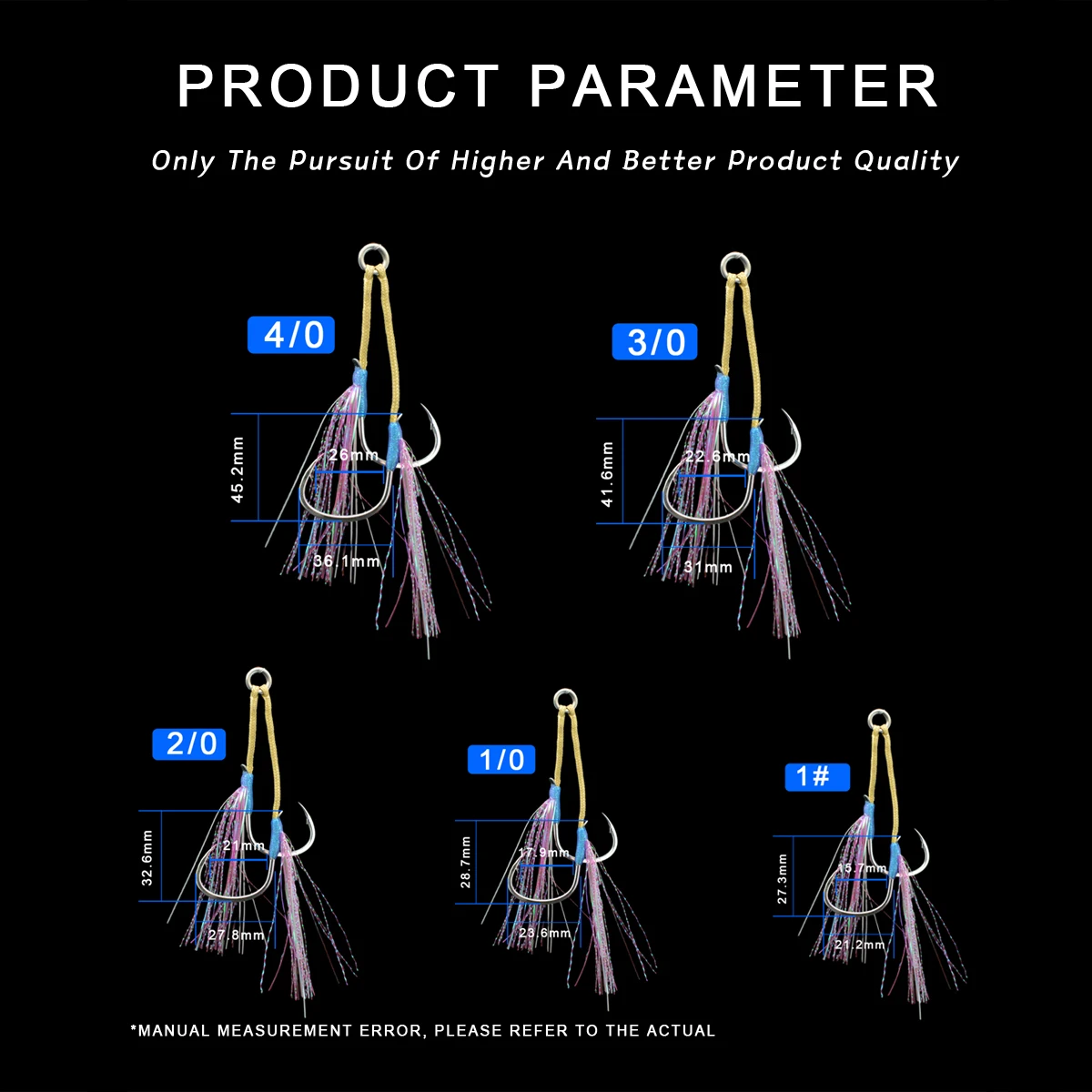 AIH03-Double Assist Jigging Hooks, high Quality Carbon Steel Sea ABS Pencil Lure - view 4