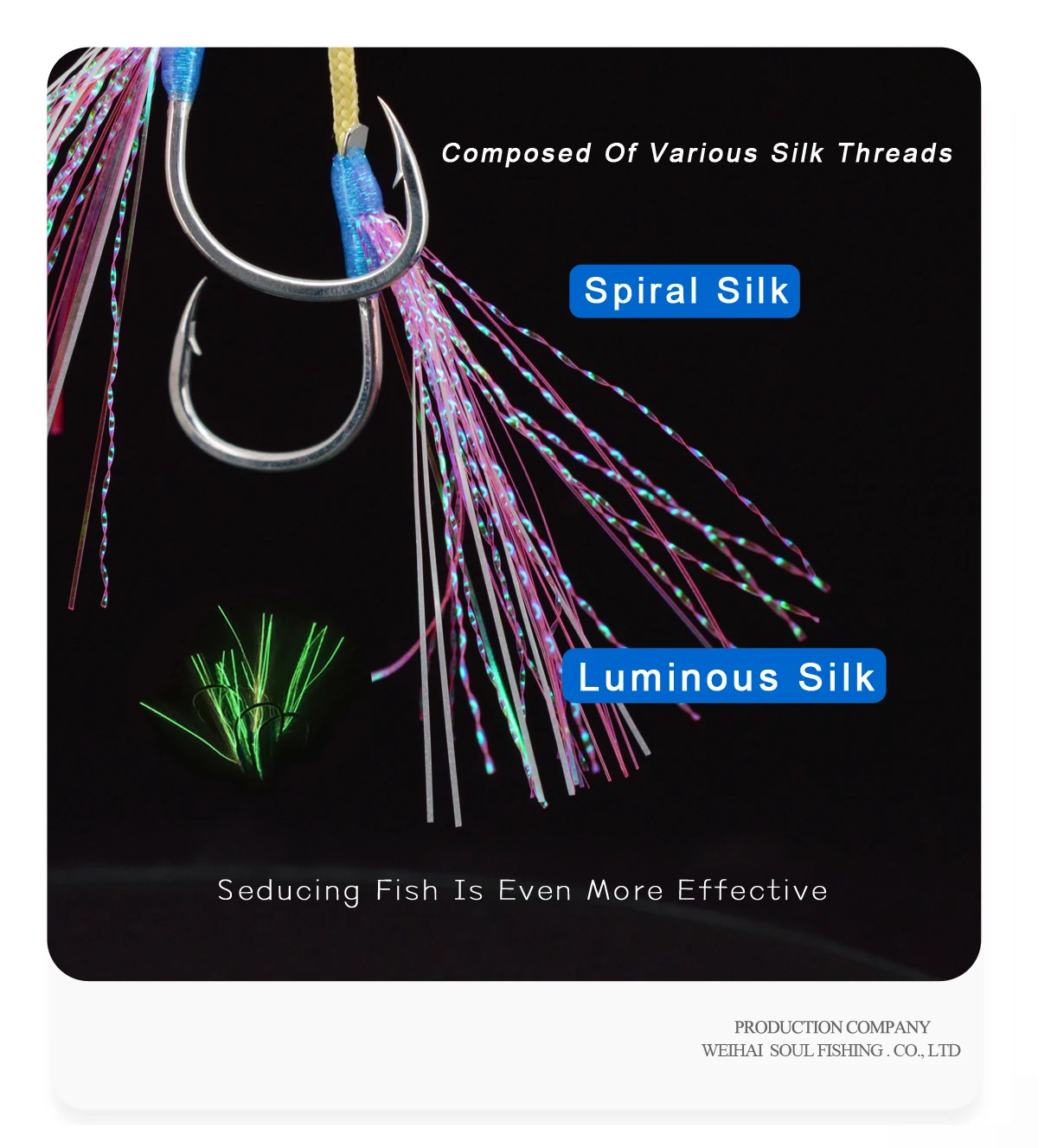 AIH03-Double Assist Jigging Hooks, high Quality Carbon Steel Sea ABS Pencil Lure - view 15