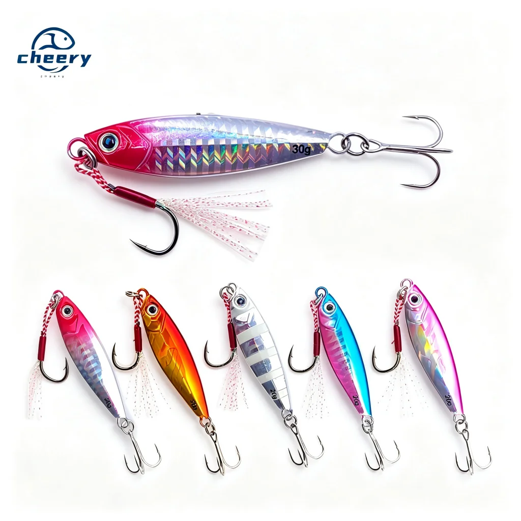 Cheery Micro Jig Lures 7g 10g 15g 20g 30g Fishing Metal Lure with