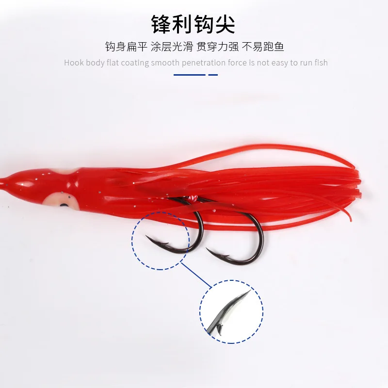 Cheery 100g 150g 200g 250g 300g Squid Skirt Assist Hook Rig Jig ABS Pencil Lure - view 8
