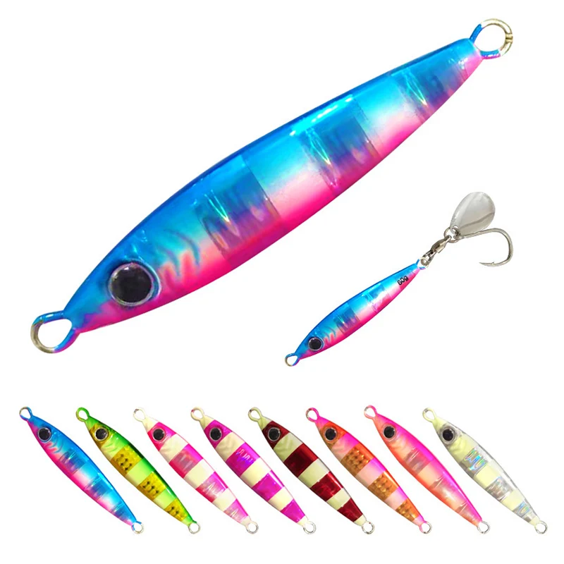 60g Glow Metal Fast Jig Lure Saltwater Fishing Lures Luminous