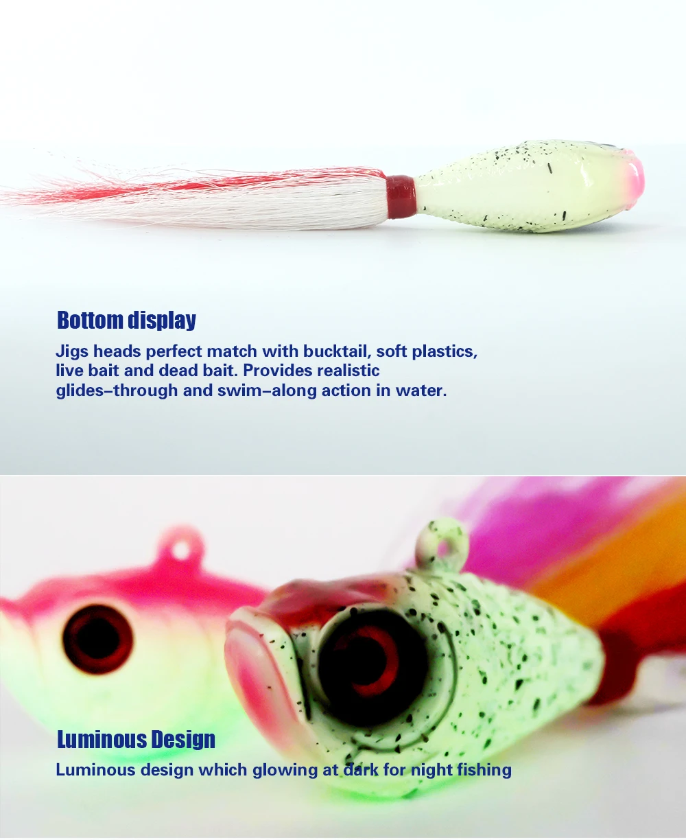168g 6oz Heavy Metal Lure Jig Lead Head Real Feather Saltwater ABS Pencil Lure - view 14