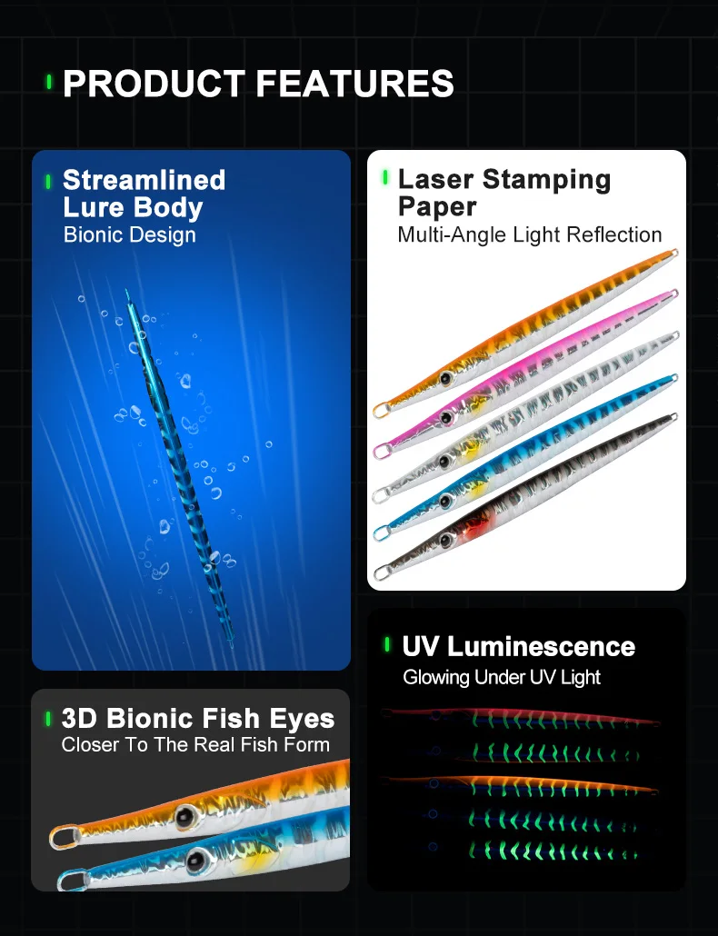 80g 100g 5 Colors Lead Fish Hard Metal Fishing Bait Pesca Fast ABS Pencil Lure - view 9