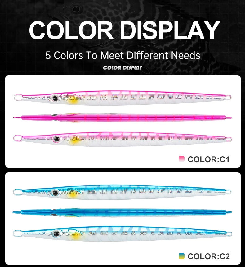 80g 100g 5 Colors Lead Fish Hard Metal Fishing Bait Pesca Fast ABS Pencil Lure - view 16