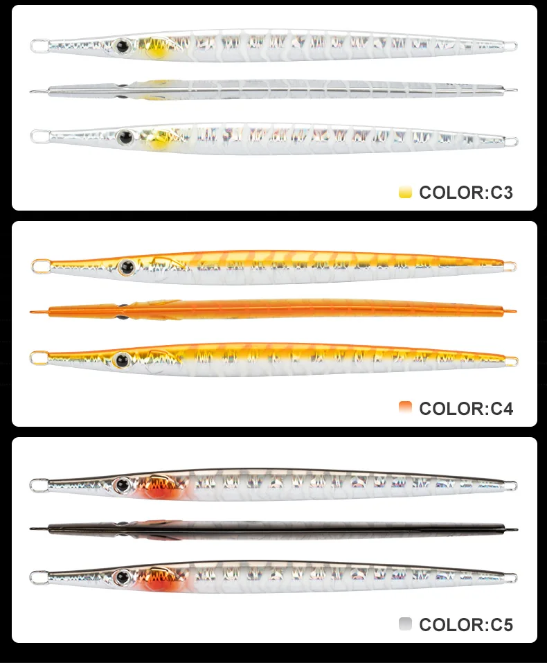 80g 100g 5 Colors Lead Fish Hard Metal Fishing Bait Pesca Fast ABS Pencil Lure - view 17