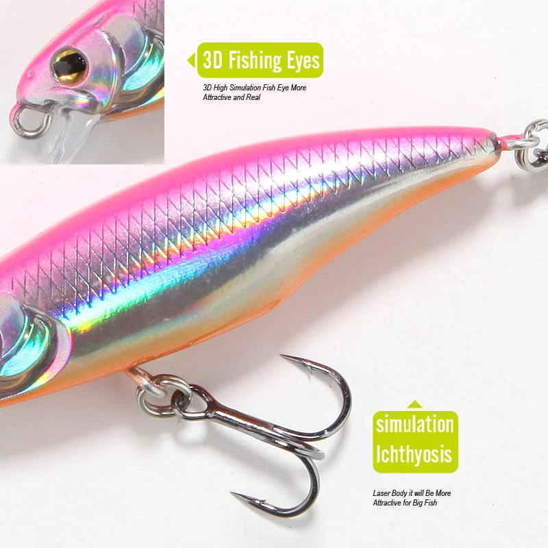 Japan Lure Minnow Crankbait 52mm 4.5g Isca Artificial Wobbler ABS Pencil Lure - view 4