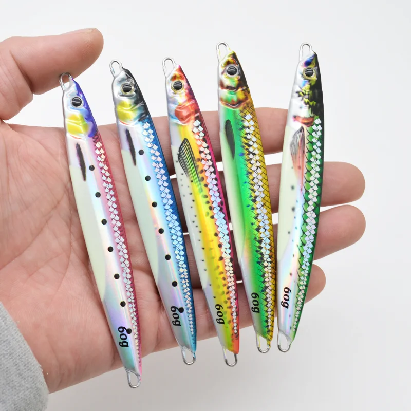 60g 3D Printed Mackerel Needle Speed Scale Saltwater Jigging Lure