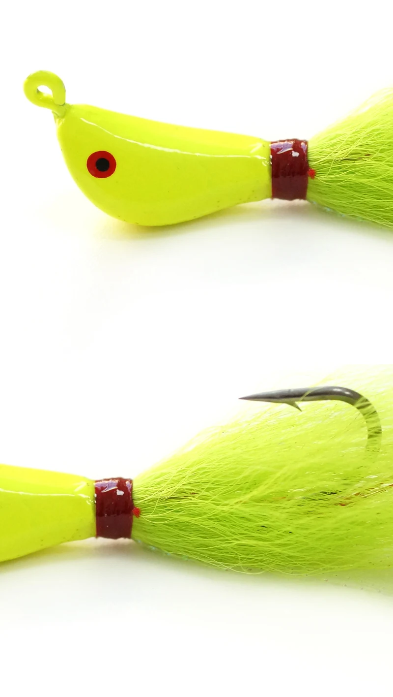 Cheery Hot Sale 10g 3/8oz Holographic Bucktail Jig Kit Blackfish ABS Pencil Lure - view 3