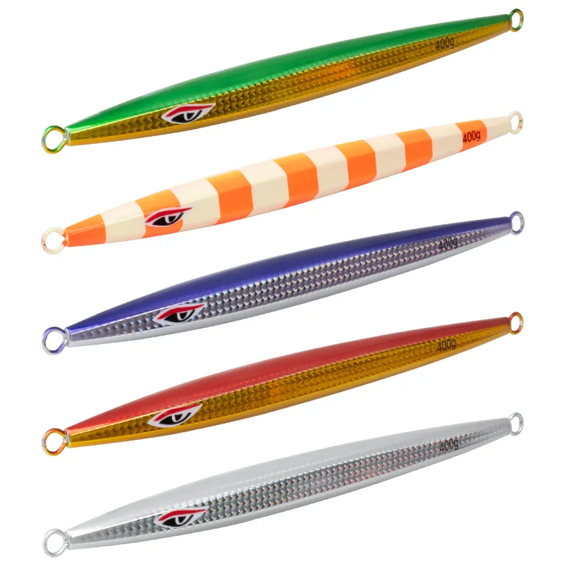 J115 400g 500g Metal Jig Lure Speed Slow Jigging UV Glow