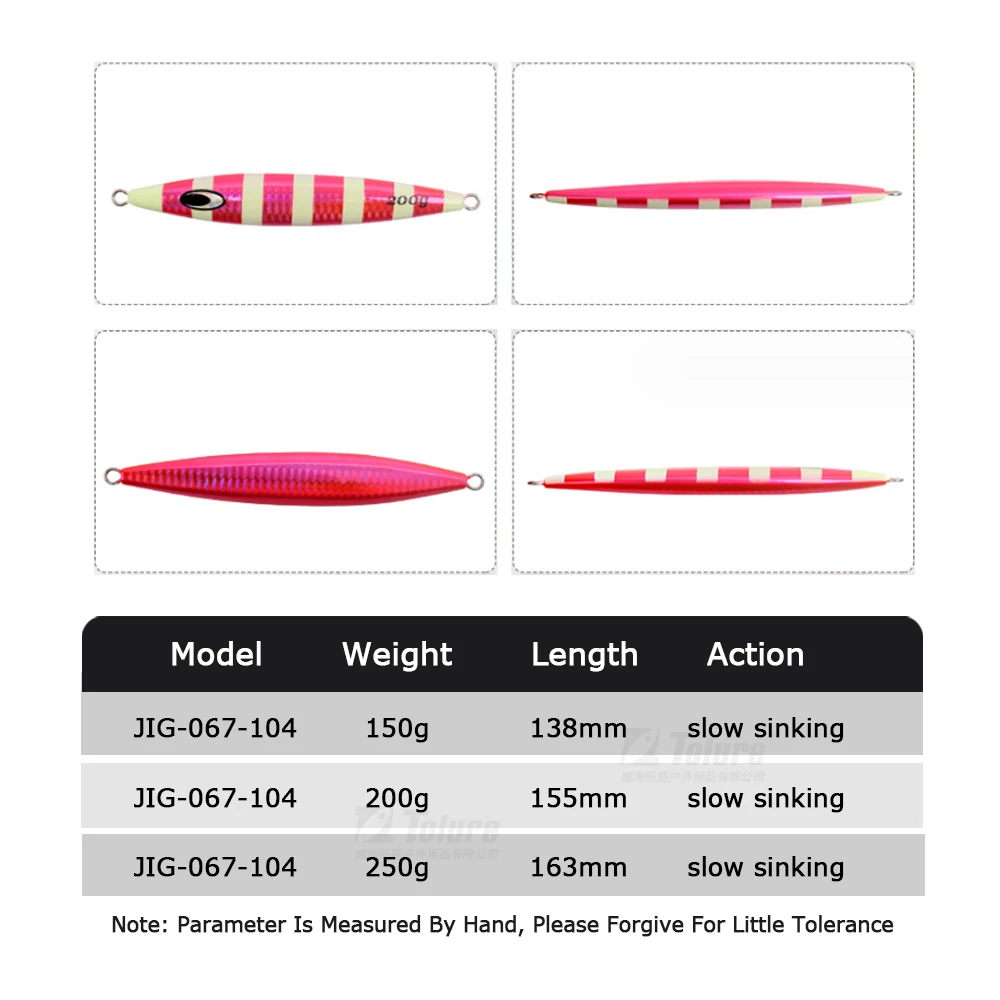 Hot Sale New Design 150g 200g 250g Luminous Bright Colors Metal Metal Jig ABS Pencil Lure - view 17