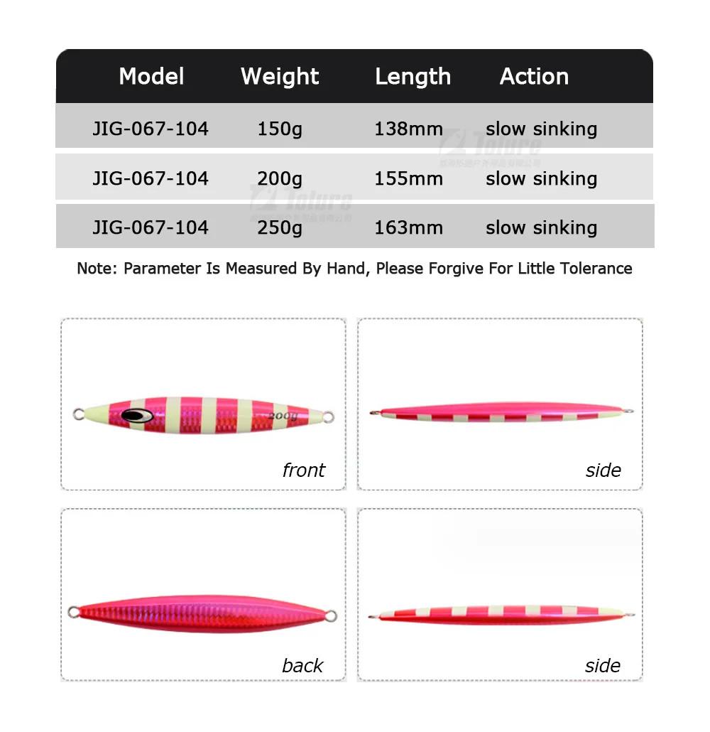 Hot Sale New Design 150g 200g 250g Luminous Bright Colors Metal Metal Jig ABS Pencil Lure - view 7
