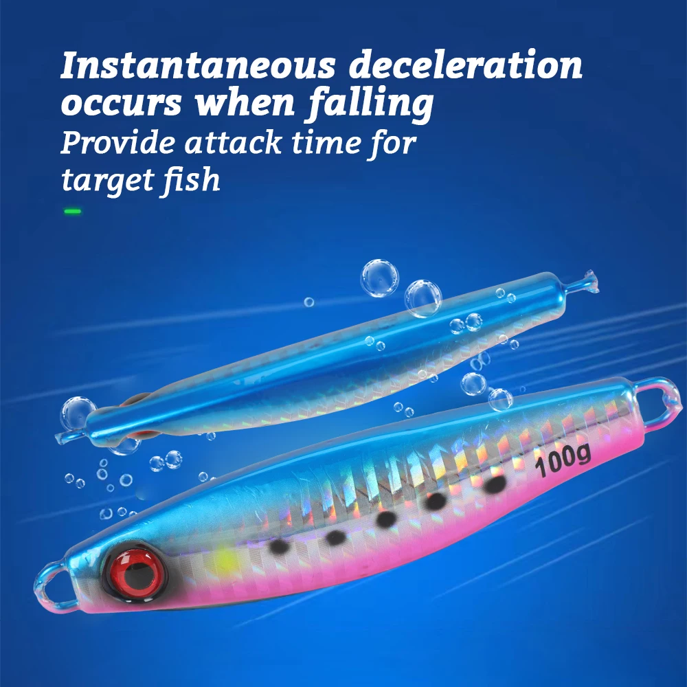 New Sinking Metal Jig 30g 40g 60g 80g 100g Slow Pitch Jigging ABS Pencil Lure - view 16