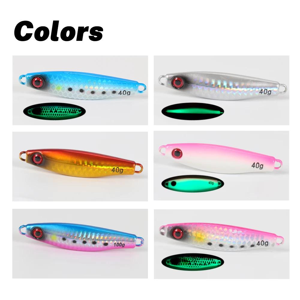New Sinking Metal Jig 30g 40g 60g 80g 100g Slow Pitch Jigging ABS Pencil Lure - view 3
