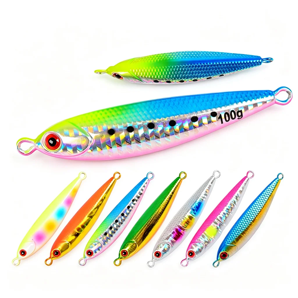 Cheery 60g 80g 100g Metal Jig Lure Lead Slow Artificial Hard