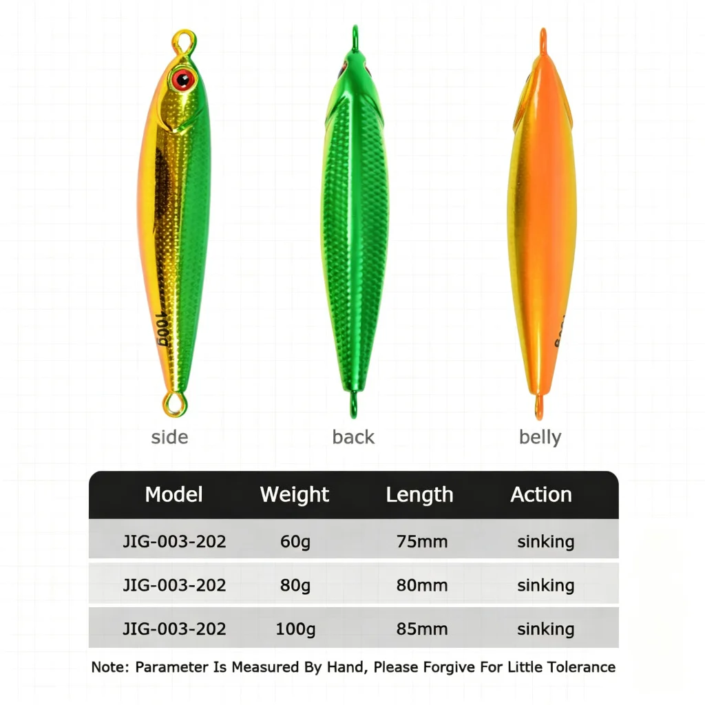 Cheery 60g 80g 100g Metal Jig Lure Lead Slow Artificial Hard ABS Pencil Lure - view 17