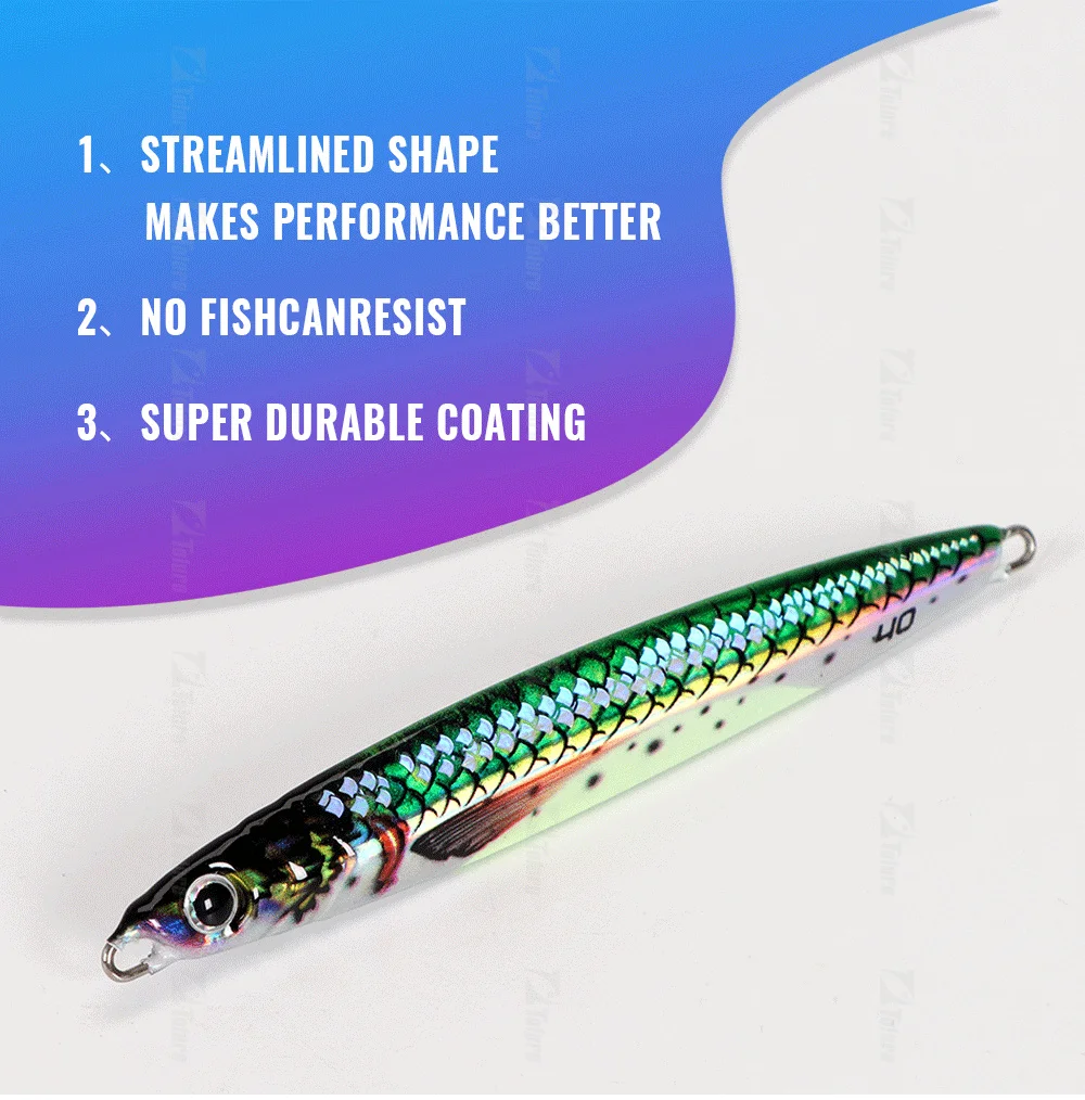 3D Printing 40G 60G 80G 100G 120 150G 200G Fast Sinking Jigging ABS Pencil Lure - view 6