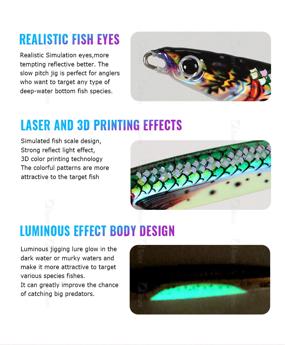 3D Printing 40G 60G 80G 100G 120 150G 200G Fast Sinking Jigging ABS Pencil Lure - view 7