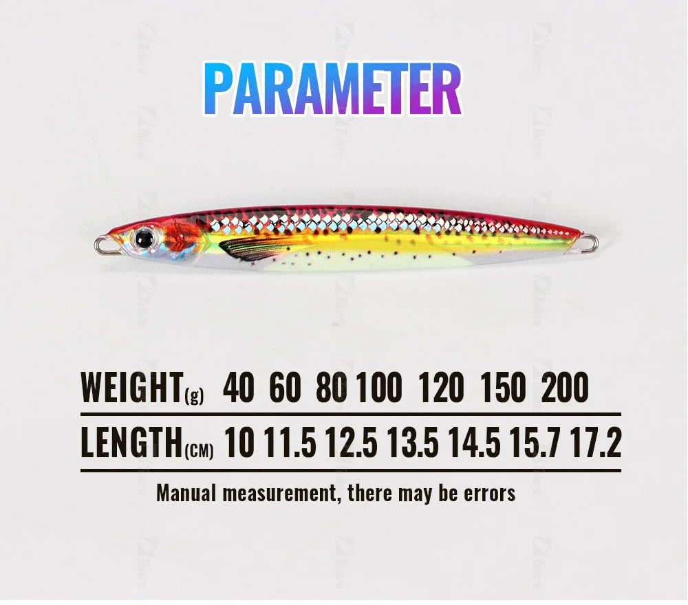 3D Printing 40G 60G 80G 100G 120 150G 200G Fast Sinking Jigging ABS Pencil Lure - view 8