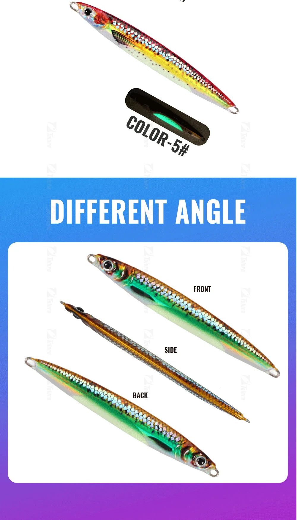 3D Printing 40G 60G 80G 100G 120 150G 200G Fast Sinking Jigging ABS Pencil Lure - view 12