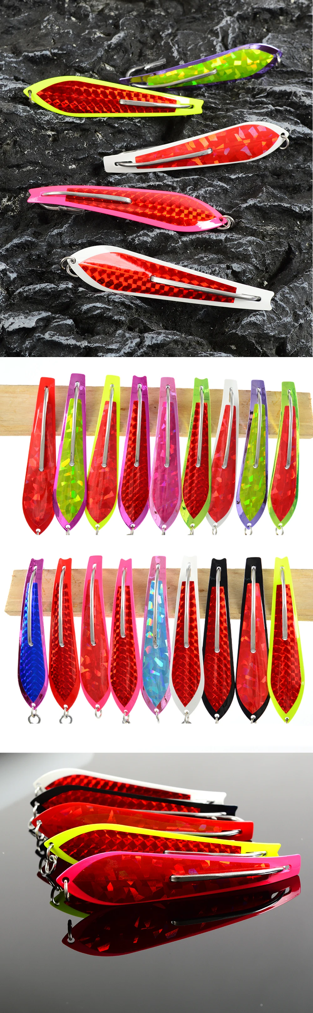 Single Double Hooks 16g 22g 26g 43g 63g Metal Baits Fishing Lure ABS Pencil Lure - view 9