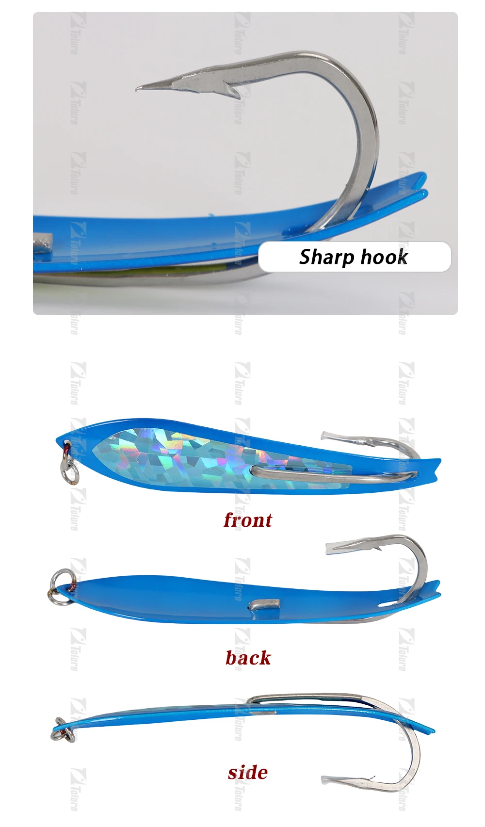 Big Game Fishing Bait OEM Trout Spoon Single Hook Stainless Steel ABS Pencil Lure - view 5