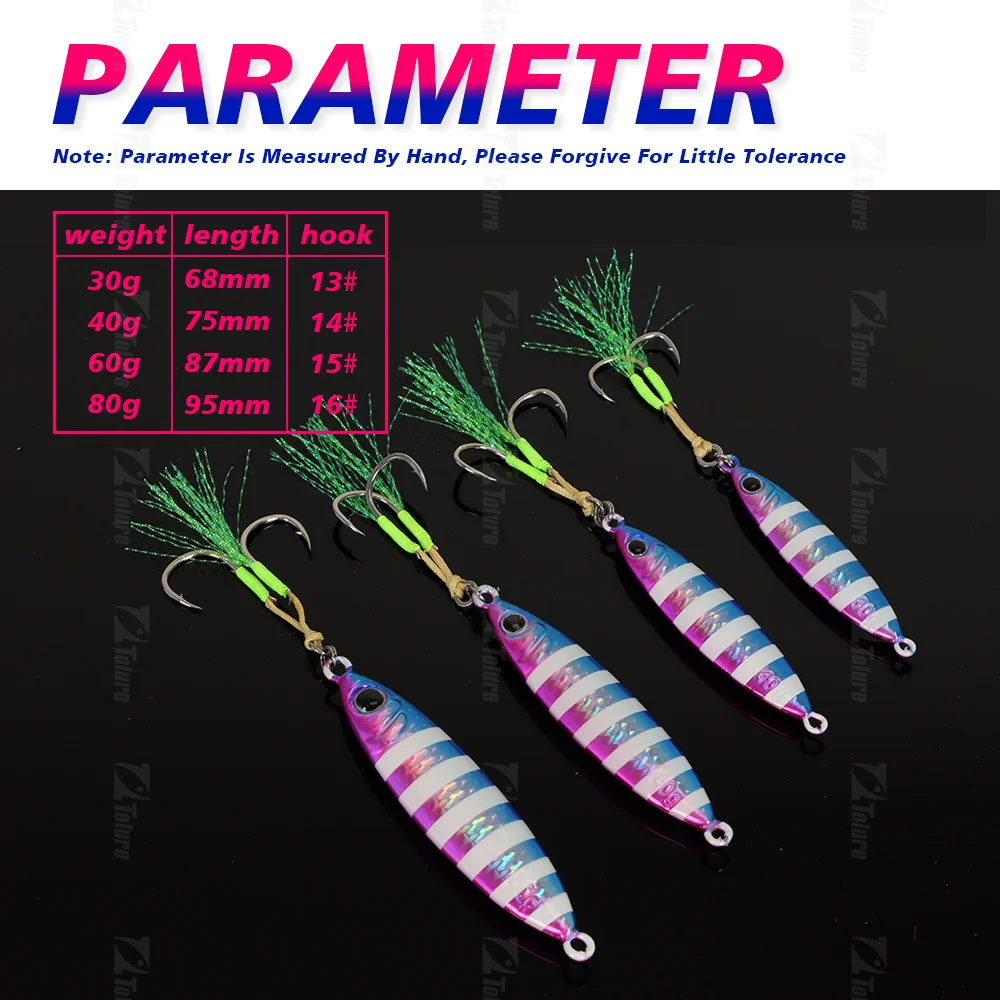 CHEERY Saltwater Fishing Lure 30g 40g 60g 80g Lead Fish Metal ABS Pencil Lure - view 17
