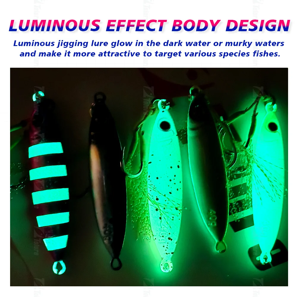 CHEERY Saltwater Fishing Lure 30g 40g 60g 80g Lead Fish Metal ABS Pencil Lure - view 2