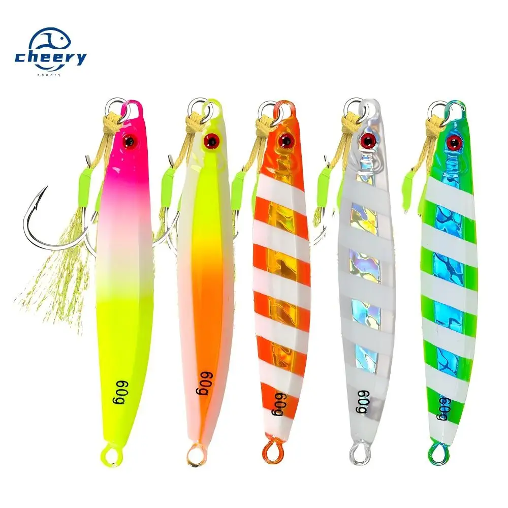 CHEERY New Style 30g 40g 60g 80g Colorful Laser Metal Jig Bait