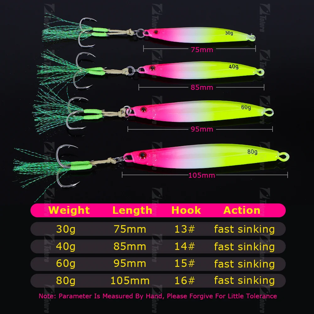 CHEERY New Style 30g 40g 60g 80g Colorful Laser Metal Jig Bait ABS Pencil Lure - view 7