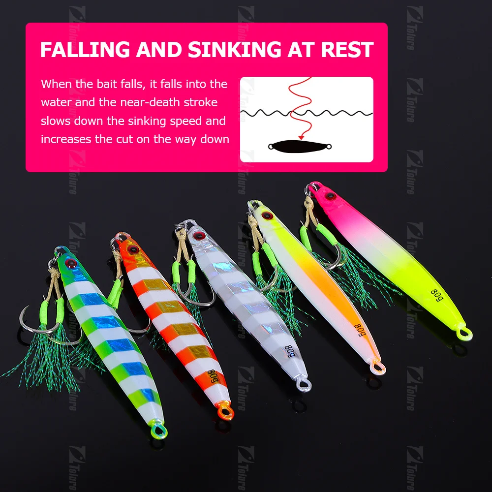 CHEERY New Style 30g 40g 60g 80g Colorful Laser Metal Jig Bait ABS Pencil Lure - view 11