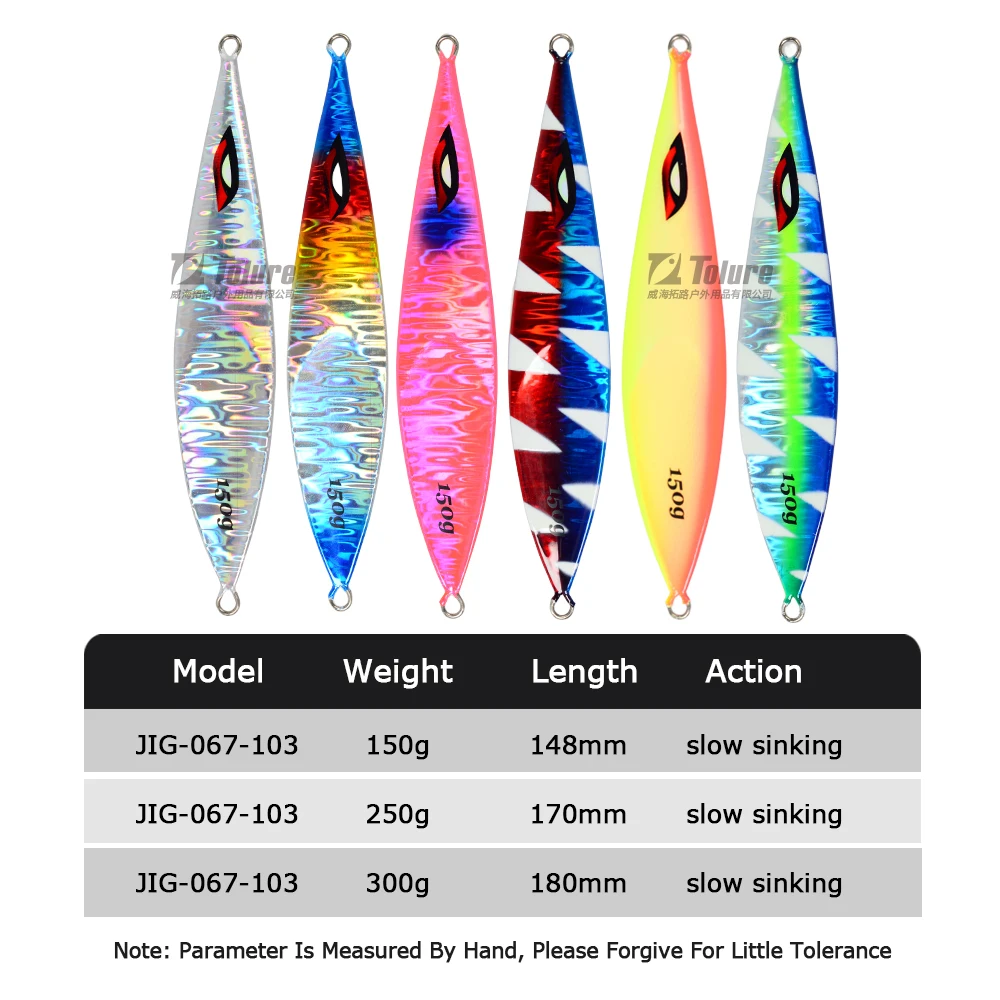 CHEERY New Slow Sinking Jigs 150g 250g 300g Jigging Metal Jig ABS Pencil Lure - view 9