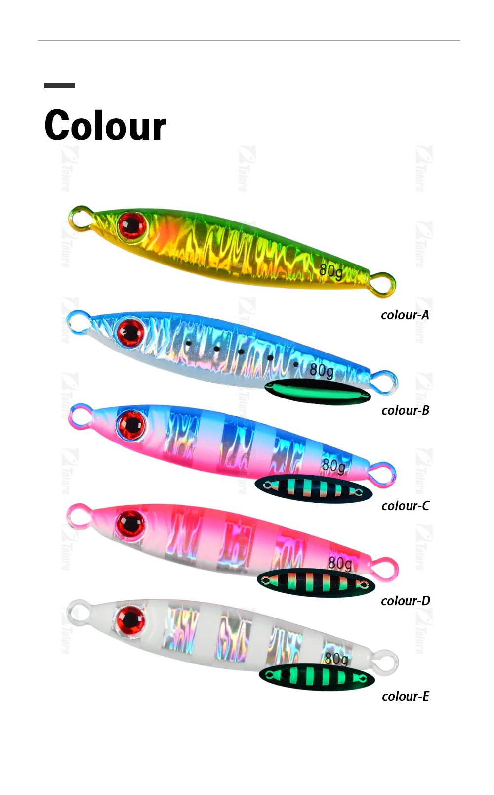 20g 30g 40g 60g 80g Saltwater Peche Fishing Metal Jigging Fast ABS Pencil Lure - view 9